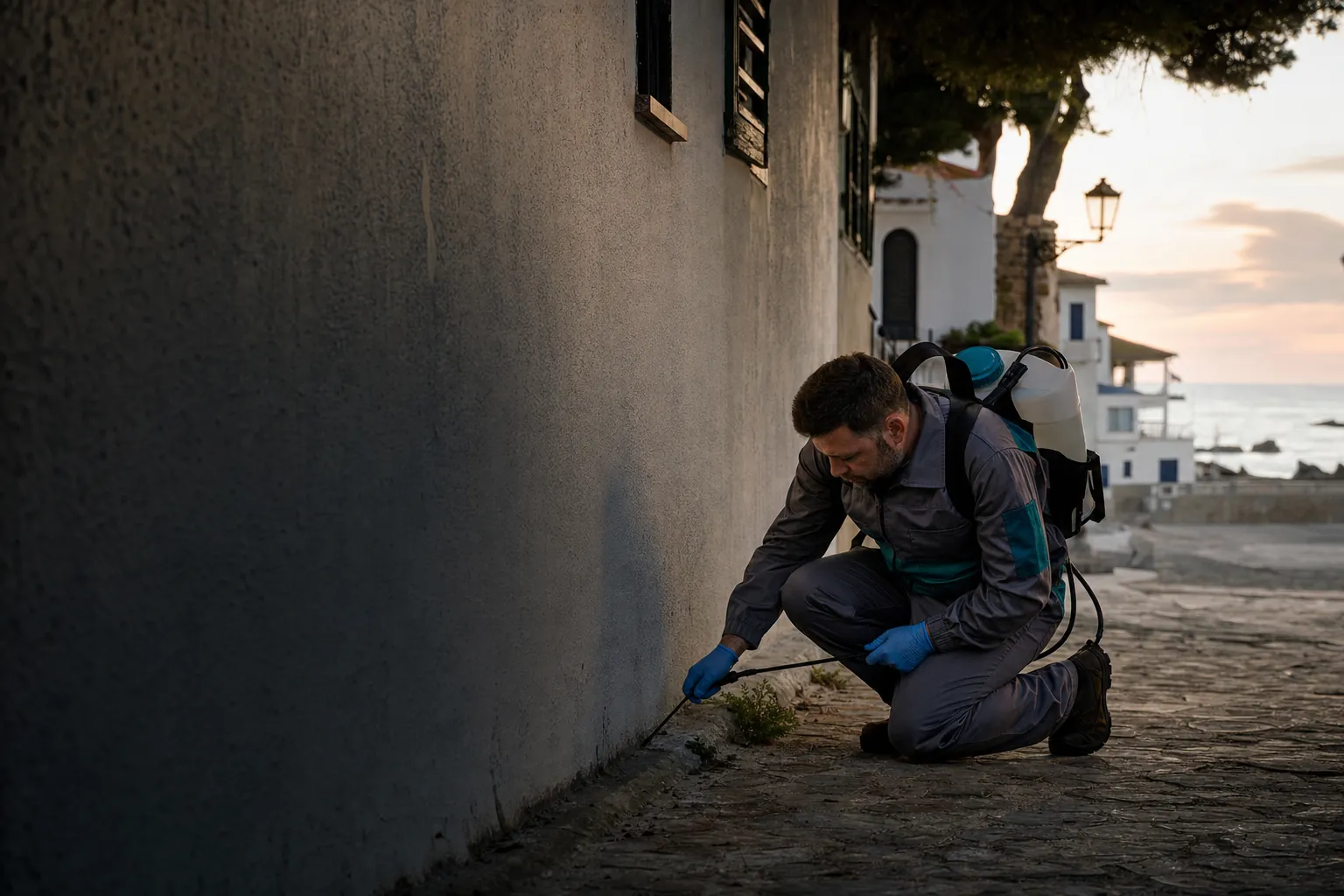 Empresa de control de plagas trabajando en Mataró
